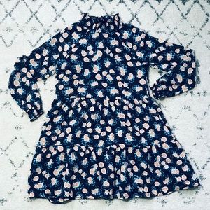 Girls Mock Neck long sleeve dress